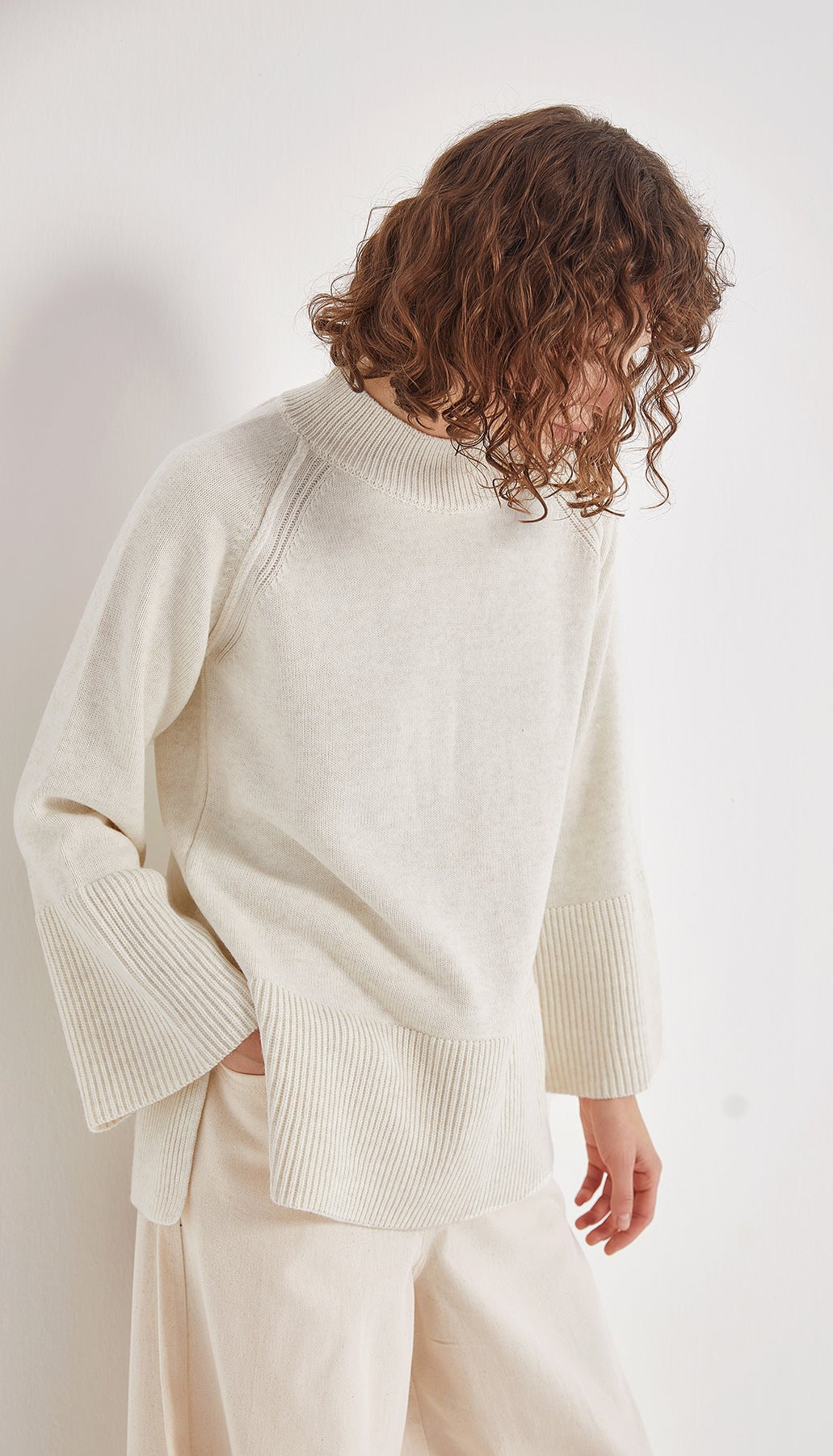 Qoza_cotton_blend_tunic_lenght_sweater