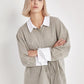 Chic Cotton linen shirt oversized long tunic long sleeve 