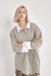 Chic Cotton linen shirt oversized long tunic long sleeve 