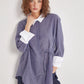 Cotton linen shirt oversized long tunic long sleeve