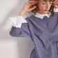 Cotton linen shirt oversized long tunic long sleeve