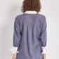 Cotton linen shirt oversized long tunic long sleeve