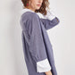 Cotton linen shirt oversized long tunic long sleeve