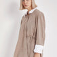 Cotton shirt oversized long tunic long sleeve