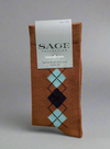 Color of the year 2025. Premium cotton crew socks in mocha mousse with vintage argyle pattern, seamless toe, and left-right foot design detail – breathable and stretchable for all-season wear.