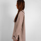 luxurious long sleeve asymmetrical taupe shirt with french cuff