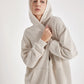 Women cotton full zip hoodie long
