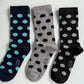 Women's Seamless Cotton Crew Socks - Polka Dot, 3-Pack