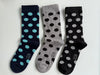 Women's Seamless Cotton Crew Socks - Polka Dot, 3-Pack