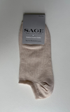 Bamboo Sneaker Socks 3-Pack – Beige - Sage Collection