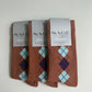 Cotton Crew Argyle Socks 3-Pack - Mocha Mousse - Sage Collection