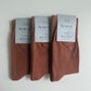 Cotton Crew Argyle Socks 3-Pack - Mocha Mousse - Sage Collection