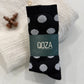Polka Dot Cotton Crew Socks 4-Pack - Sage Collection