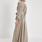 Breastfeeding friendly Modal Maxi Modest Dress with Pocket Details (natural fabric)