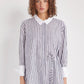 Cotton shirt oversized long tunic long sleeve