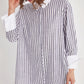 Cotton shirt oversized long tunic long sleeve