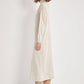 High-Neck Cotton Knit Dress with Zipper - Ivory - Sage Collection