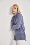 Reverse Stitch Knit Sweater - Indigo - Sage Collection