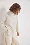 Reverse Stitch Knit Sweater - Ivory - Sage Collection