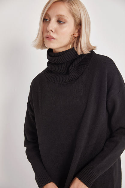 Turtleneck Knit Dress - Sage Collection