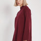 Reverse Stitch Knit Sweater - Burgundy - Sage Collection