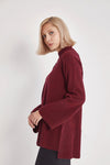 Reverse Stitch Knit Sweater - Burgundy - Sage Collection