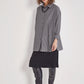 Long sleeve tunic length poplin shirt with pockets women's