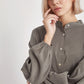 Tunic-Length Modal Shirt with Long Sleeves