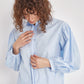 100% cotton poplin balloon long sleeve shirt