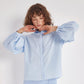 100% cotton poplin balloon long sleeve shirt